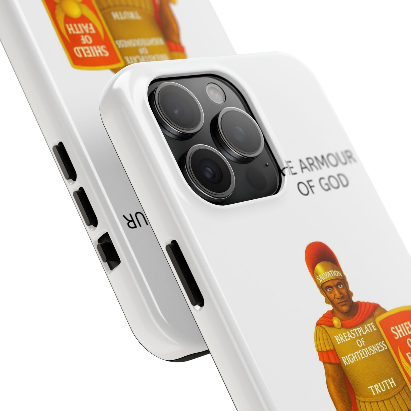 Tough Phone Case — 'The Armour of God' Christian Faith Phone Cover (Shield of Faith, Gospel of Peace)