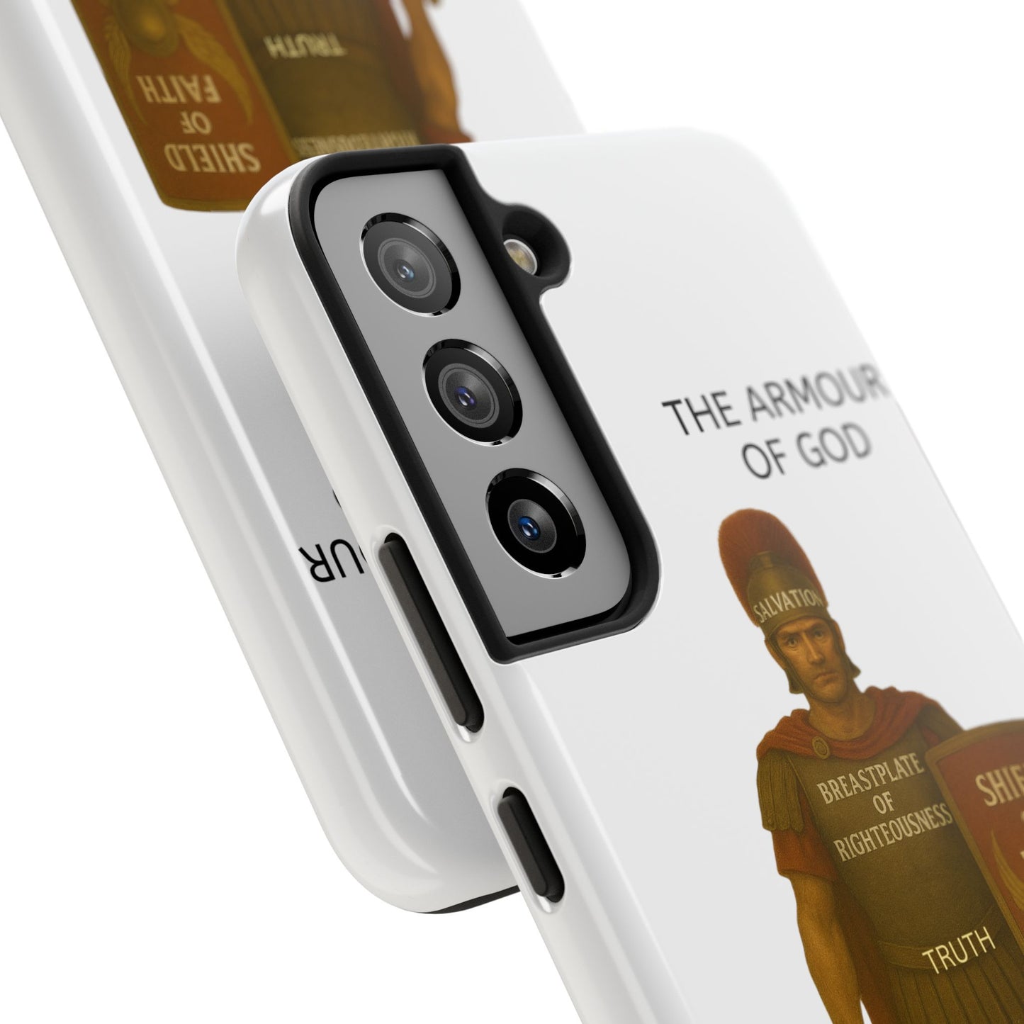 Tough Phone Case — 'The Armour of God' Christian Faith Phone Cover (Shield of Faith, Gospel of Peace)