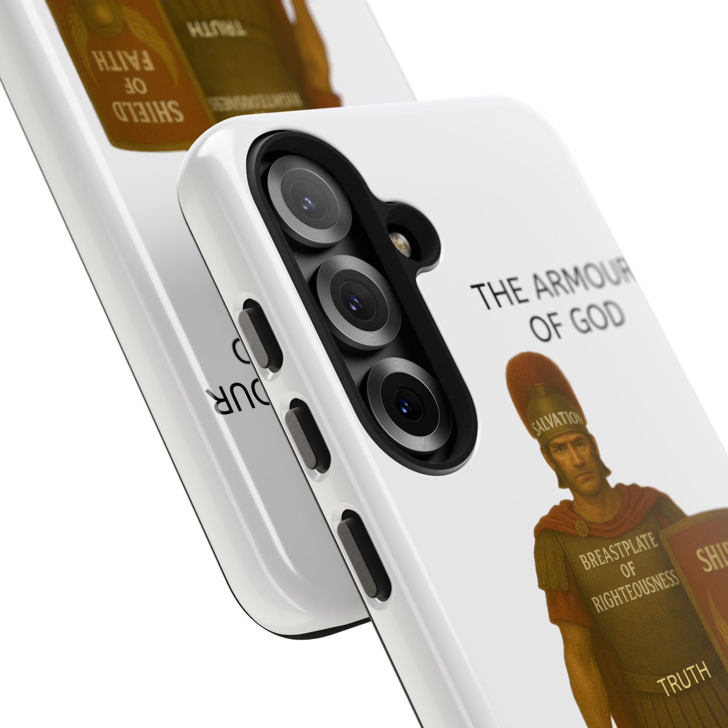 Tough Phone Case — 'The Armour of God' Christian Faith Phone Cover (Shield of Faith, Gospel of Peace)