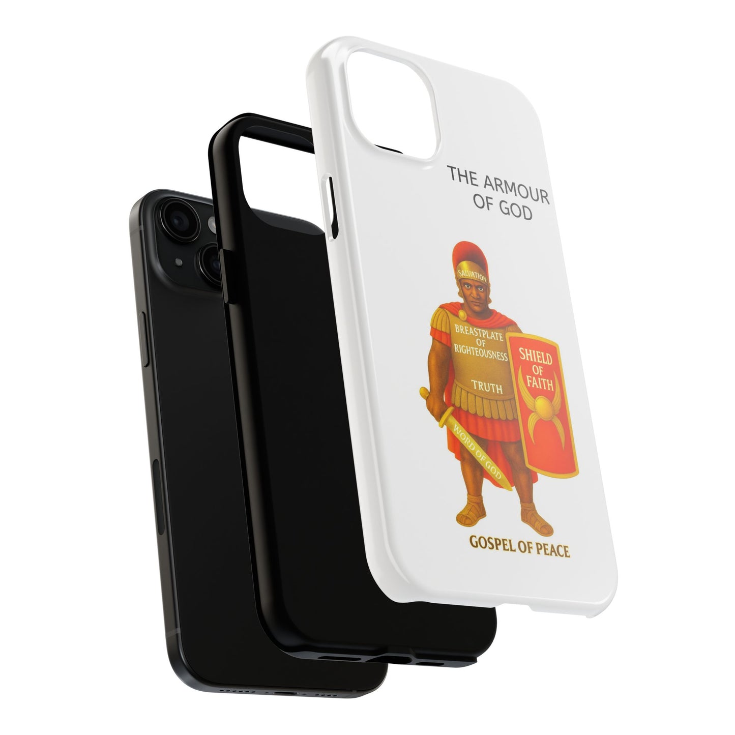 Tough Phone Case — 'The Armour of God' Christian Faith Phone Cover (Shield of Faith, Gospel of Peace)