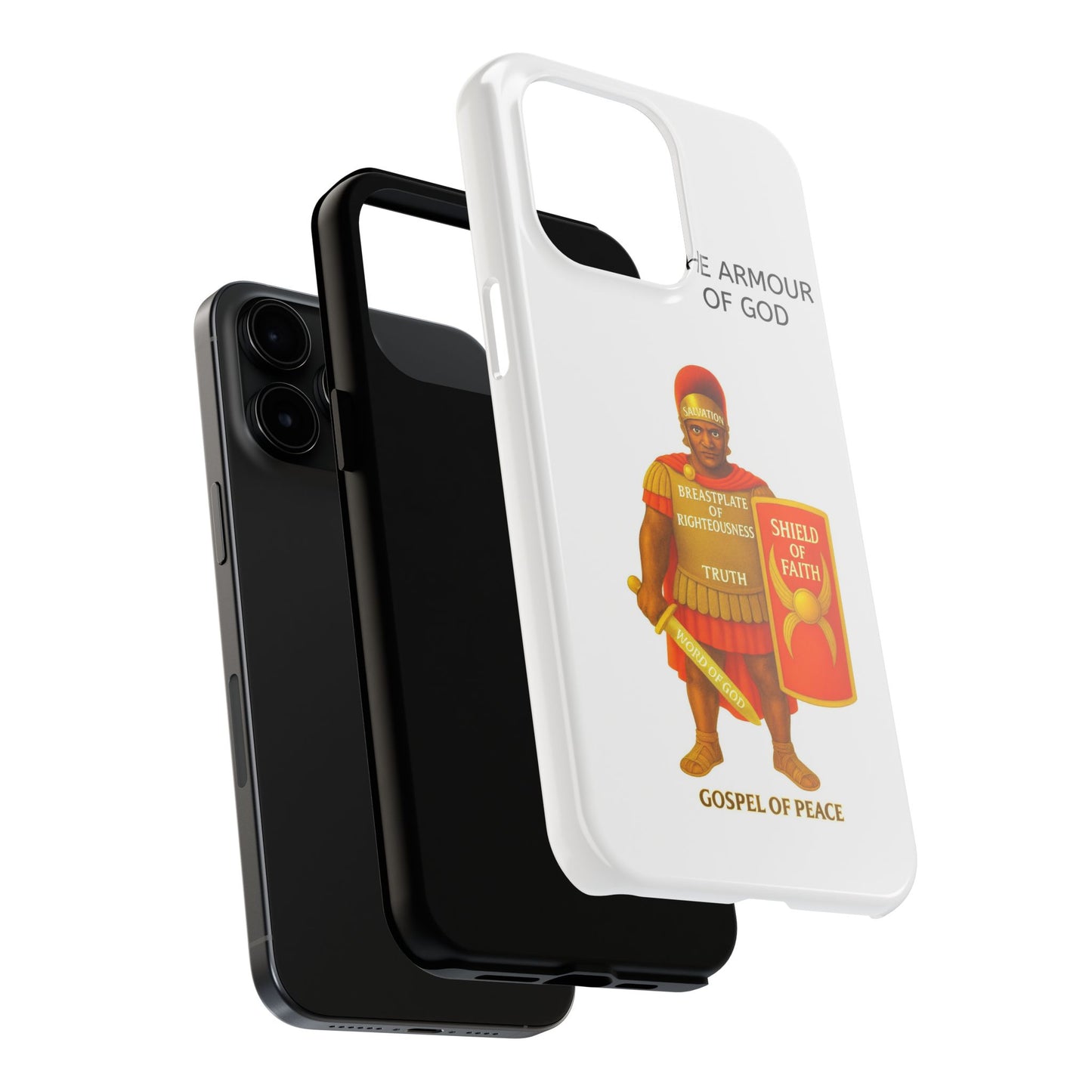 Tough Phone Case — 'The Armour of God' Christian Faith Phone Cover (Shield of Faith, Gospel of Peace)