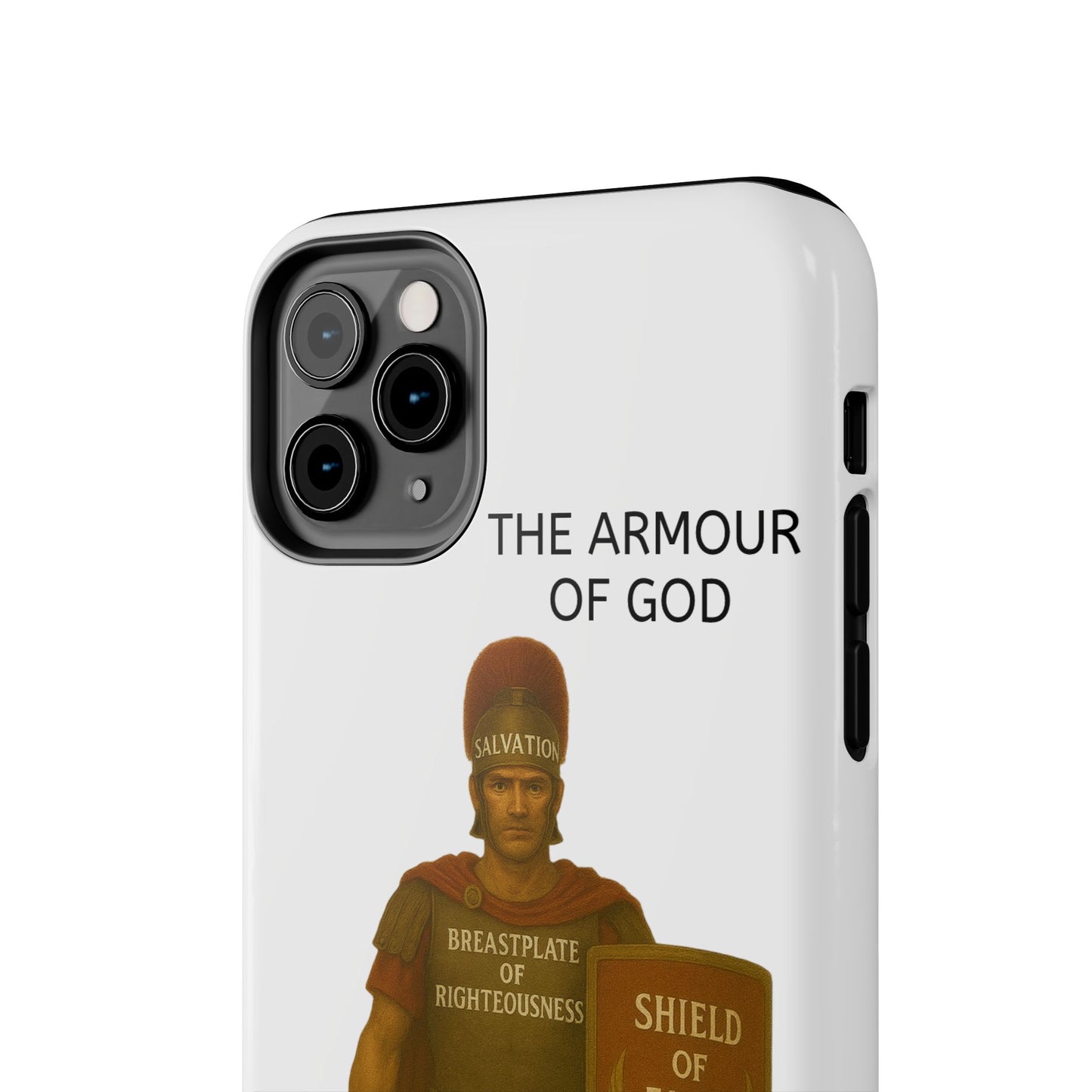 Tough Phone Case — 'The Armour of God' Christian Faith Phone Cover (Shield of Faith, Gospel of Peace)