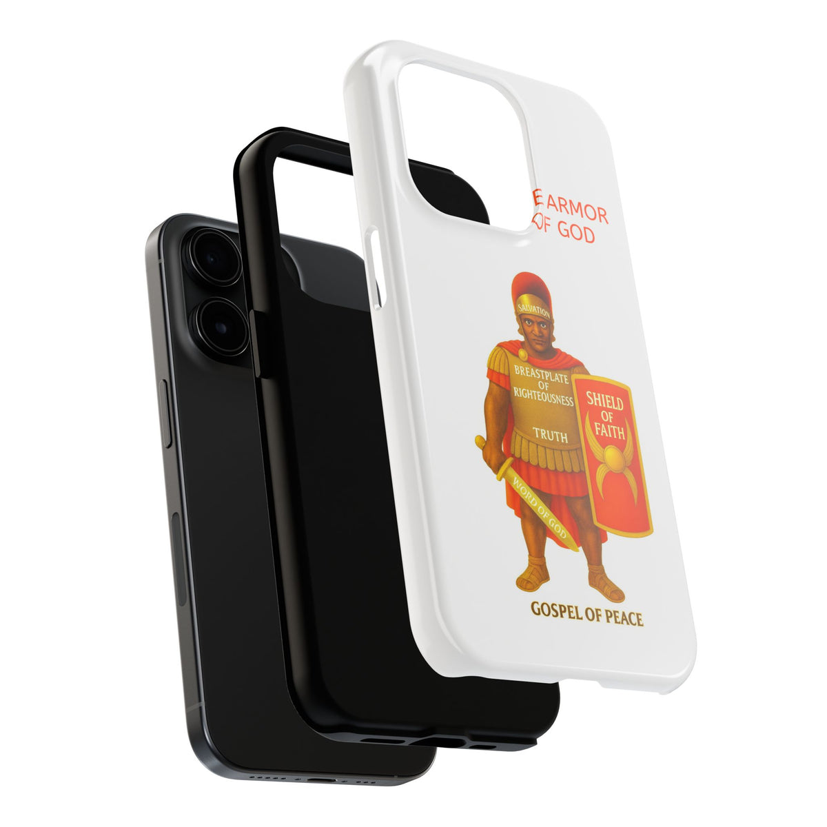 Tough Phone Case — 'The Armour of God' Christian Faith Phone Cover (Shield of Faith, Gospel of Peace)