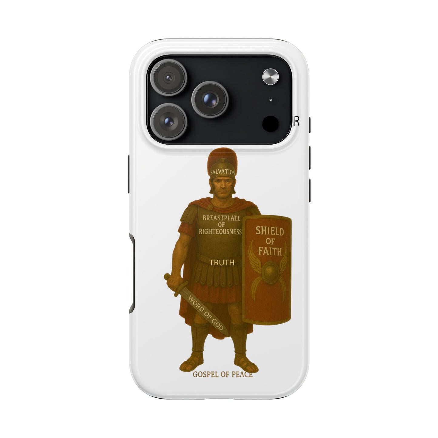 Tough Phone Case — 'The Armour of God' Christian Faith Phone Cover (Shield of Faith, Gospel of Peace)