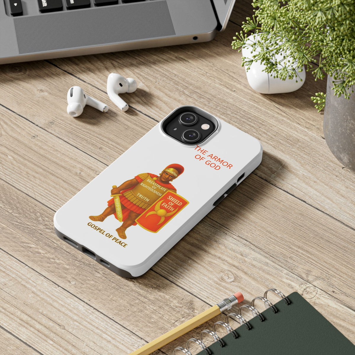 Tough Phone Case — 'The Armour of God' Christian Faith Phone Cover (Shield of Faith, Gospel of Peace)