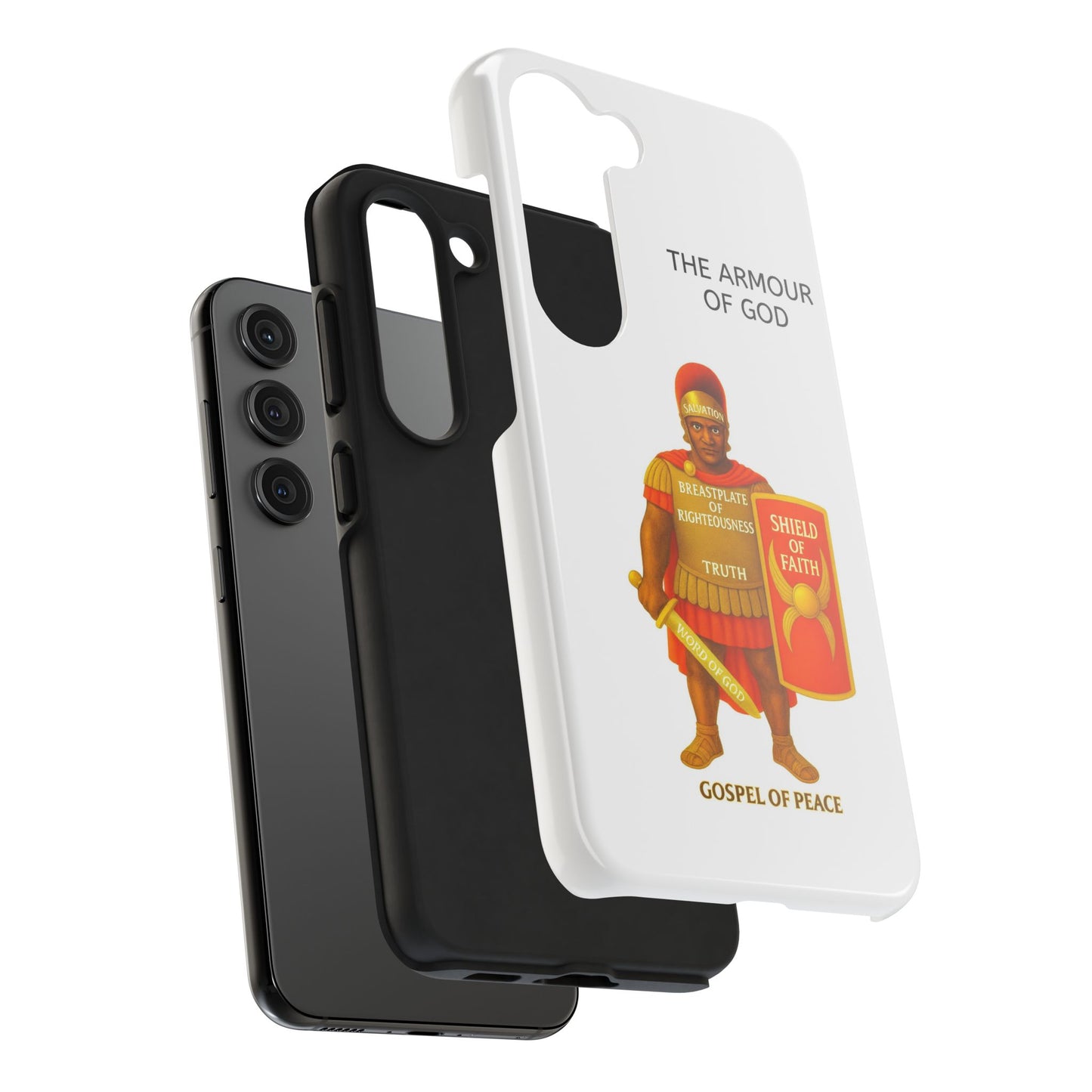 Tough Phone Case — 'The Armour of God' Christian Faith Phone Cover (Shield of Faith, Gospel of Peace)
