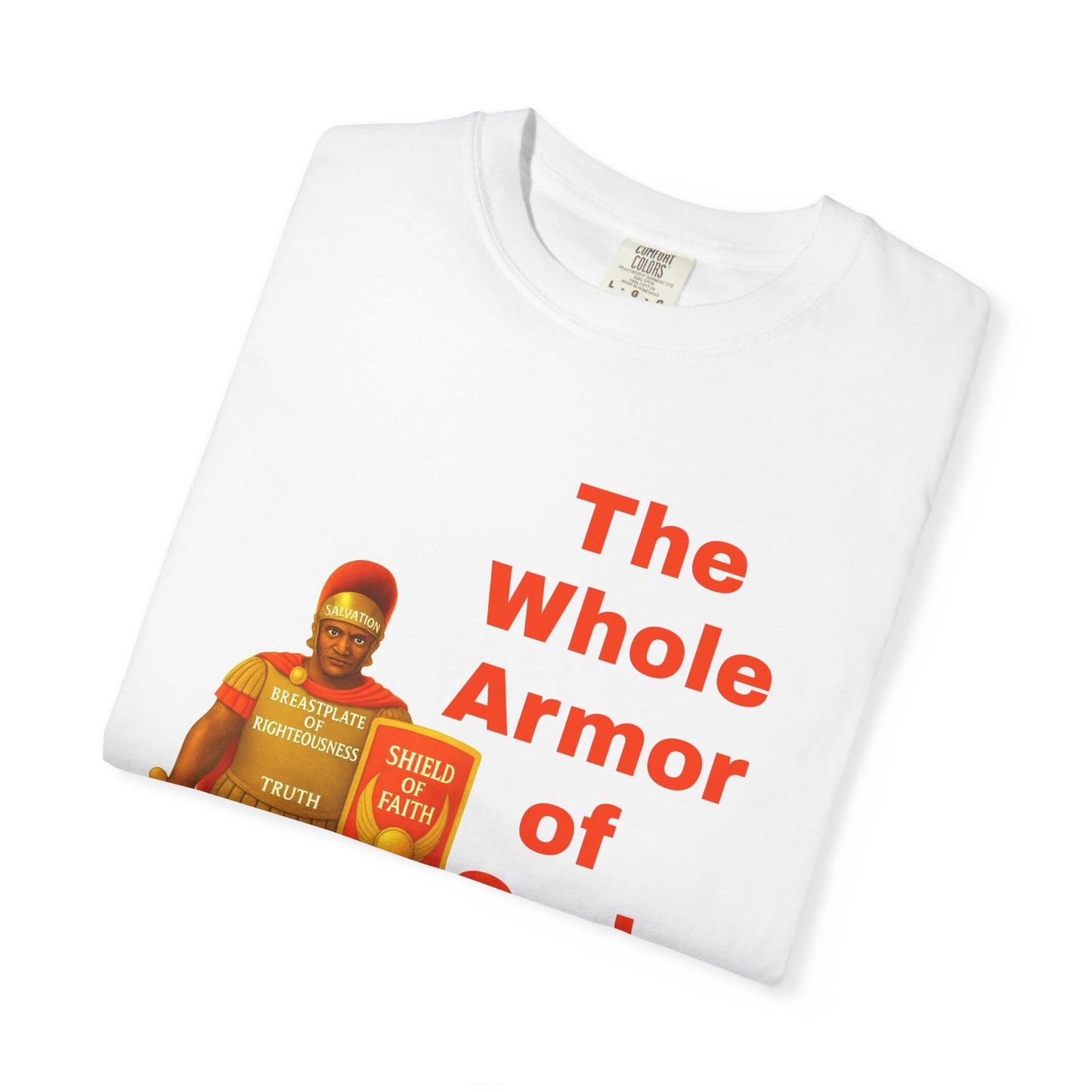 Roman Legionnaire Graphic T-Shirt — "Shield of Faith" Vintage Soldier Tee