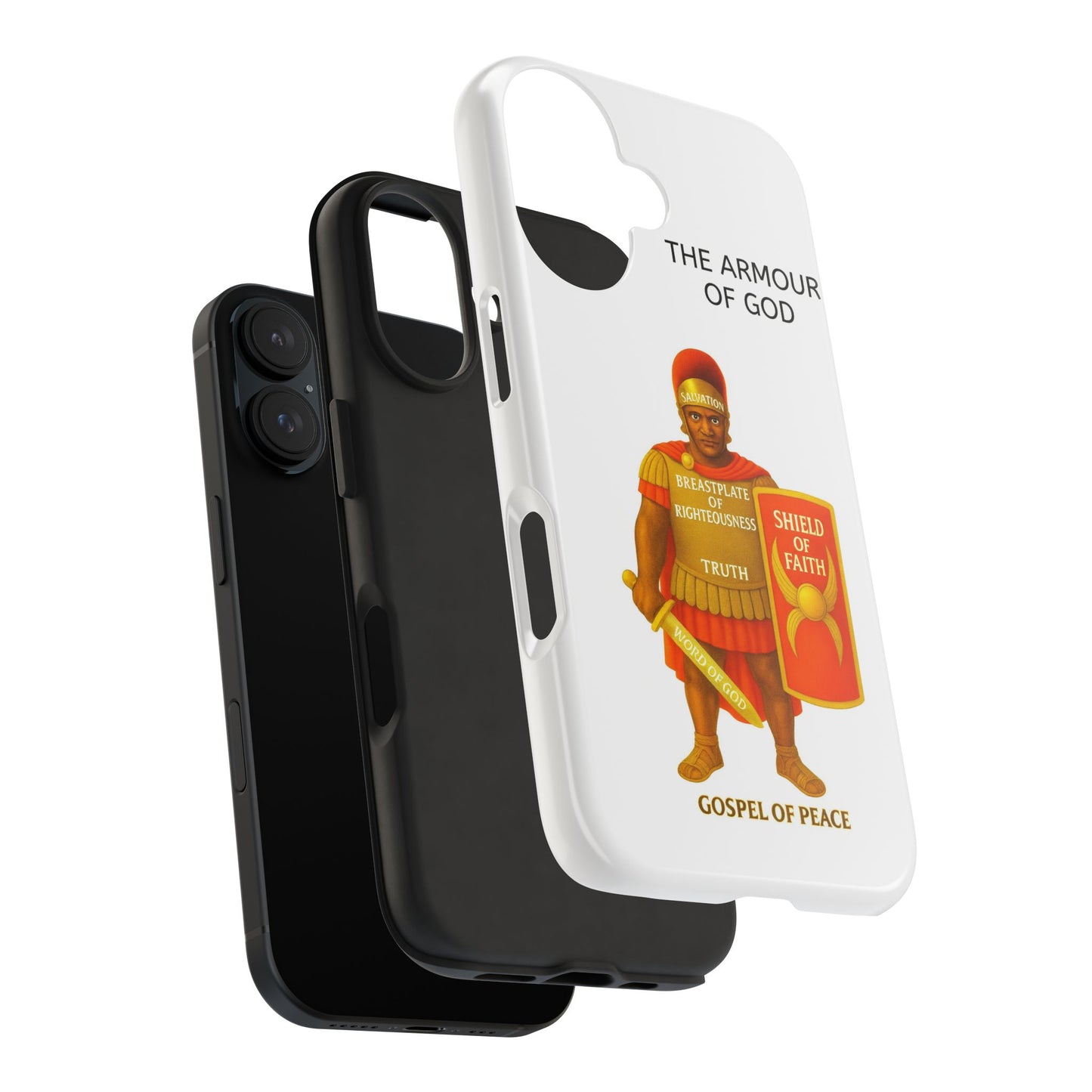Tough Phone Case — 'The Armour of God' Christian Faith Phone Cover (Shield of Faith, Gospel of Peace)