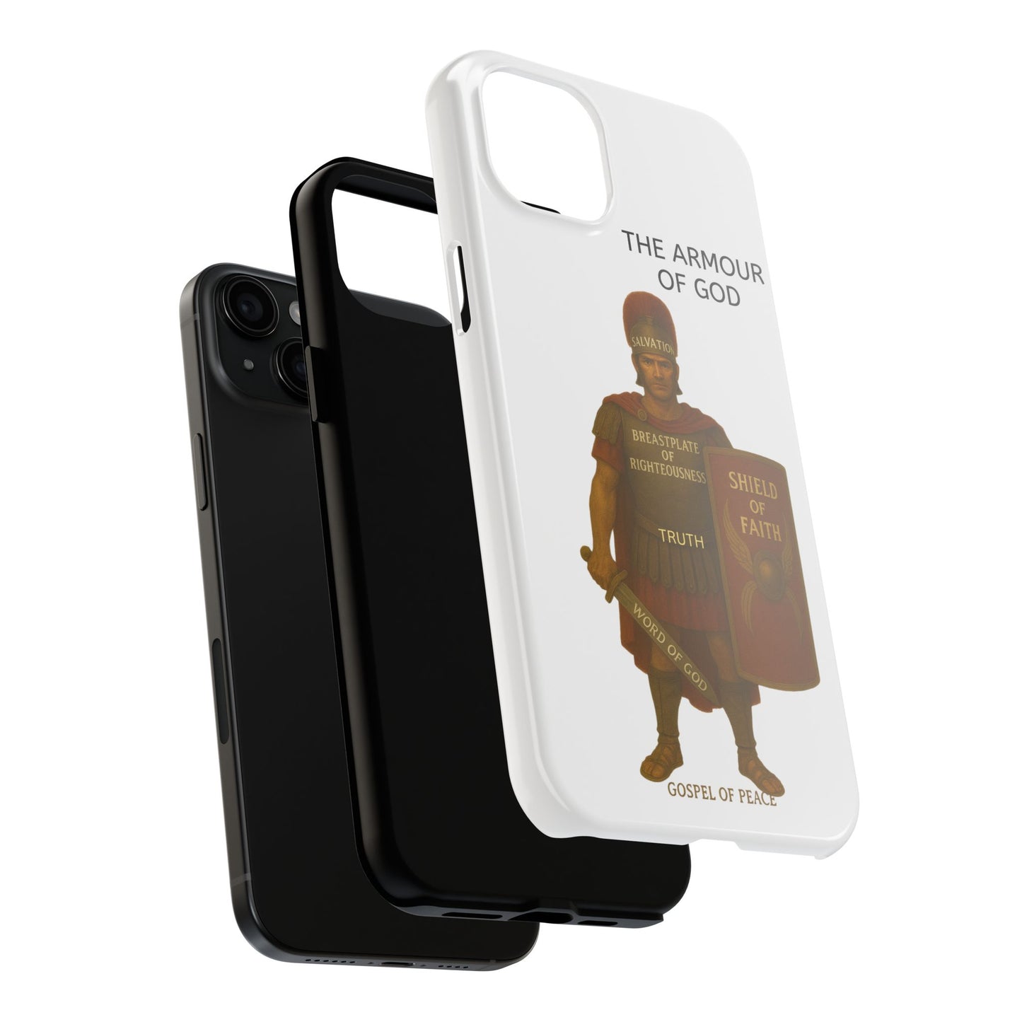 Tough Phone Case — 'The Armour of God' Christian Faith Phone Cover (Shield of Faith, Gospel of Peace)