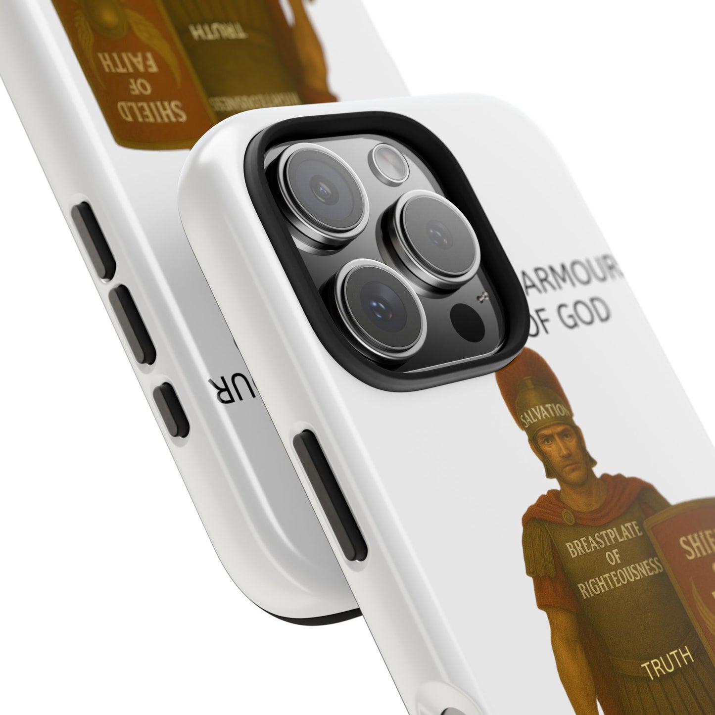 Tough Phone Case — 'The Armour of God' Christian Faith Phone Cover (Shield of Faith, Gospel of Peace)