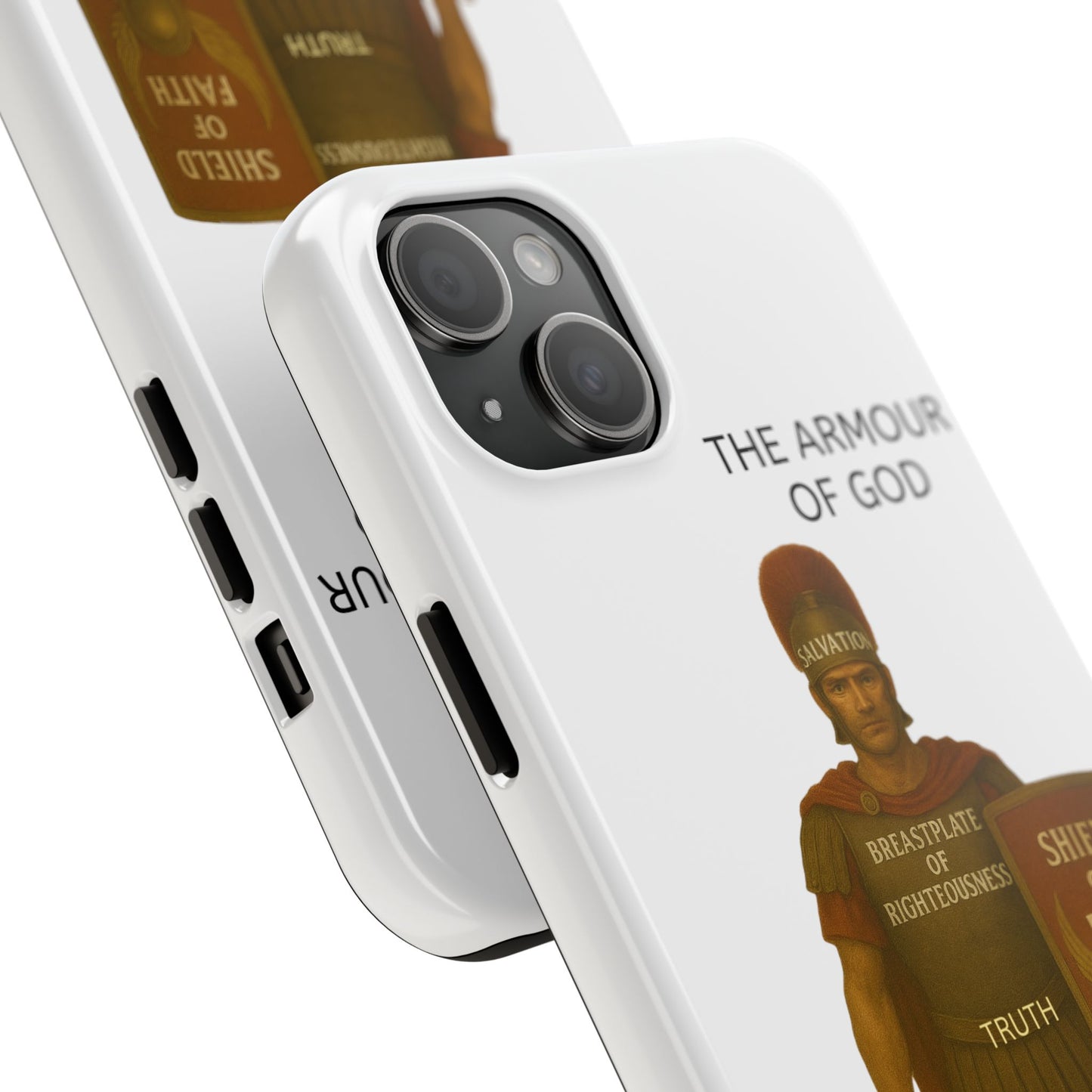 Tough Phone Case — 'The Armour of God' Christian Faith Phone Cover (Shield of Faith, Gospel of Peace)