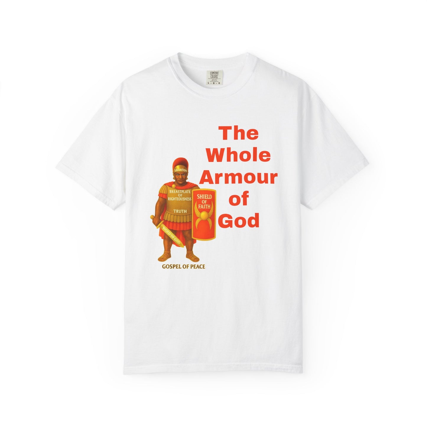 Roman Legionnaire Graphic T-Shirt — "Shield of Faith" Vintage Soldier Tee