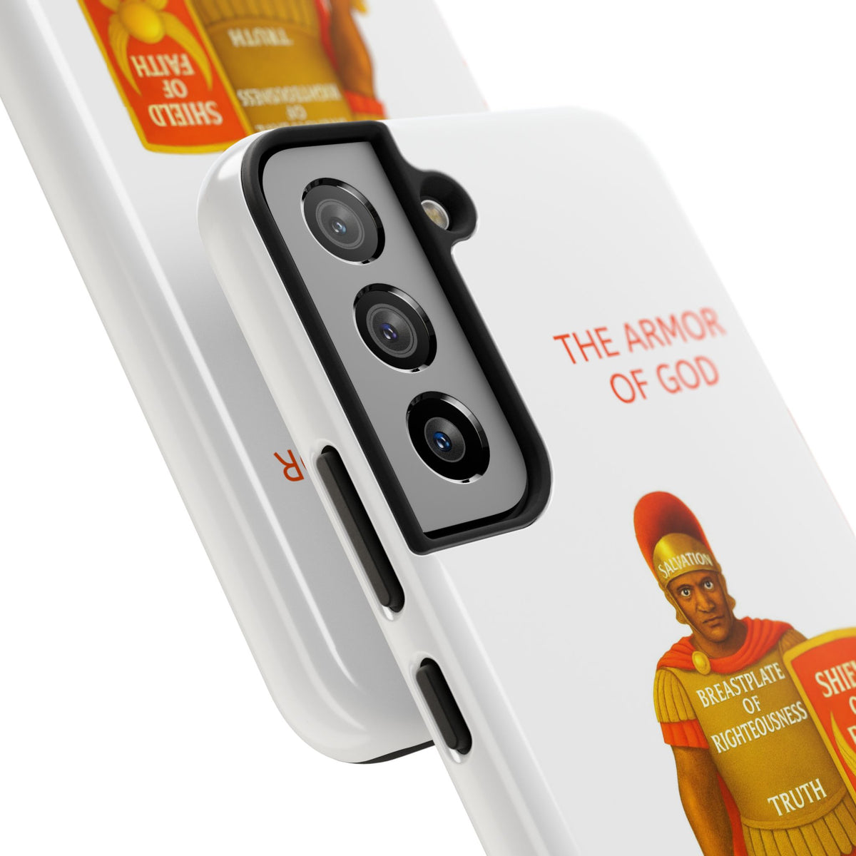 Tough Phone Case — 'The Armour of God' Christian Faith Phone Cover (Shield of Faith, Gospel of Peace)