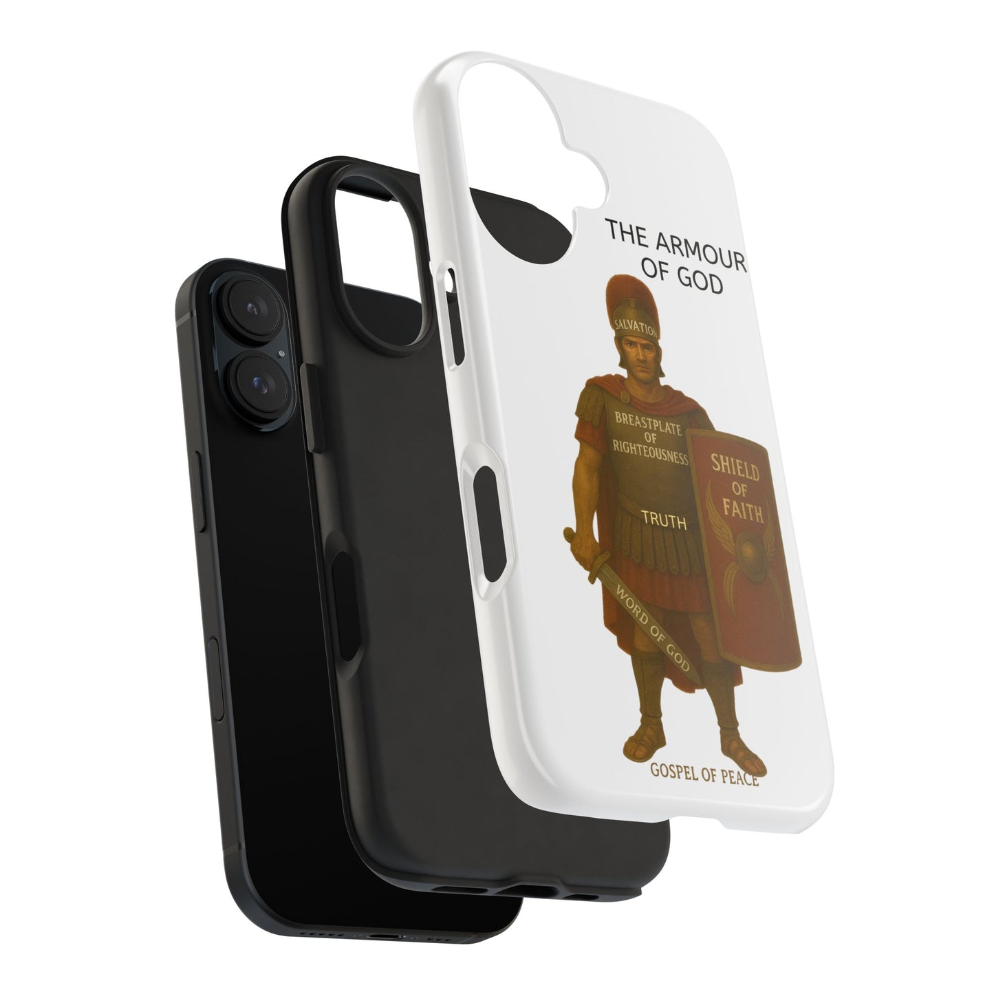 Tough Phone Case — 'The Armour of God' Christian Faith Phone Cover (Shield of Faith, Gospel of Peace)