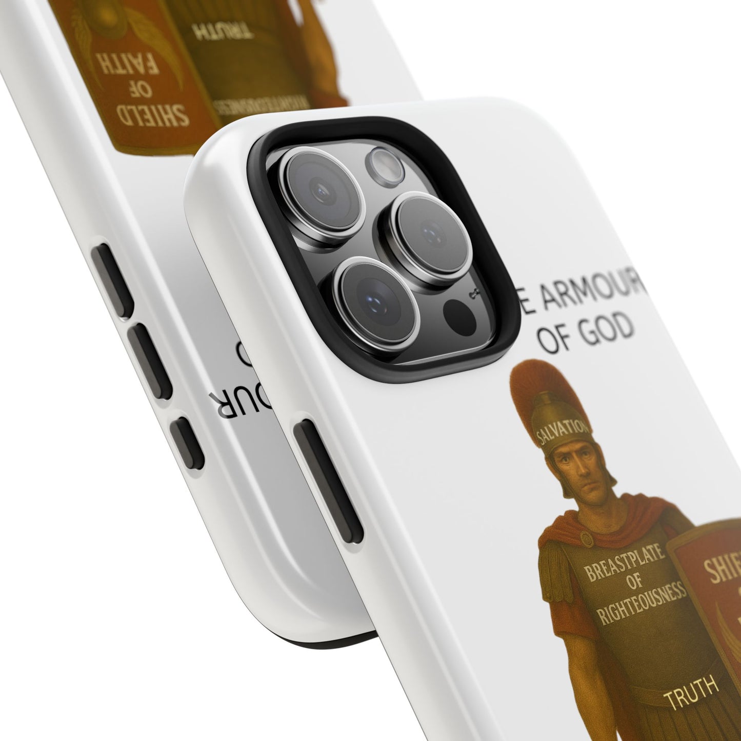 Tough Phone Case — 'The Armour of God' Christian Faith Phone Cover (Shield of Faith, Gospel of Peace)