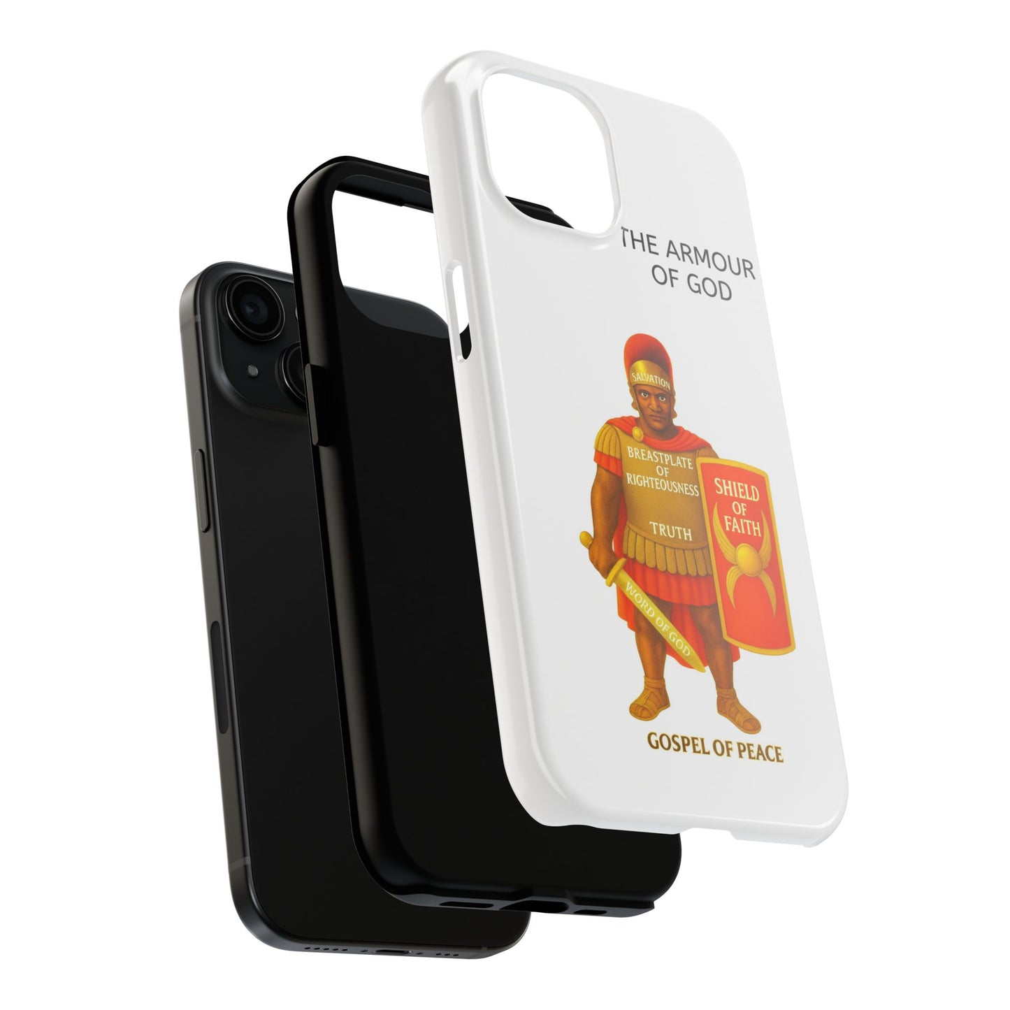 Tough Phone Case — 'The Armour of God' Christian Faith Phone Cover (Shield of Faith, Gospel of Peace)