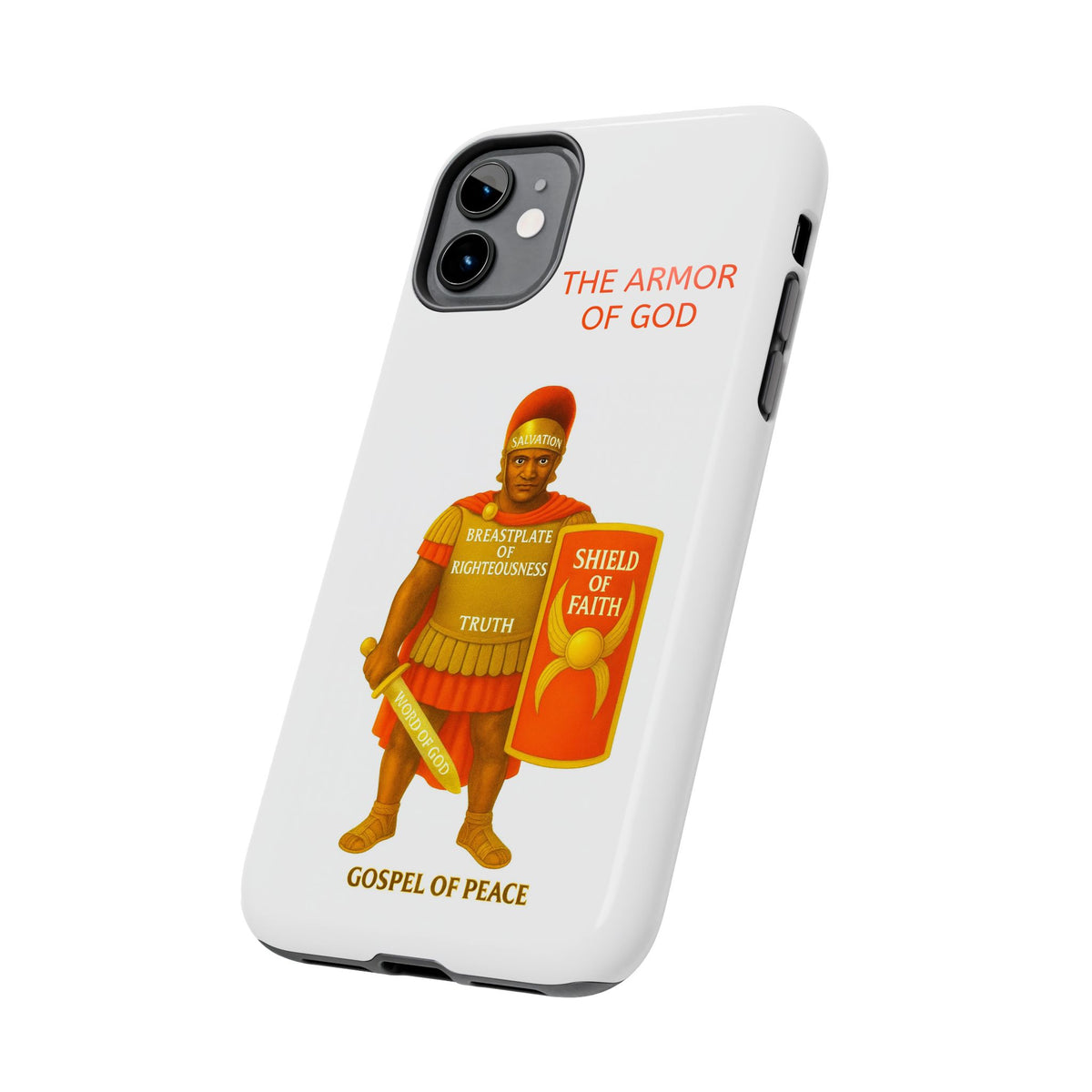 Tough Phone Case — 'The Armour of God' Christian Faith Phone Cover (Shield of Faith, Gospel of Peace)