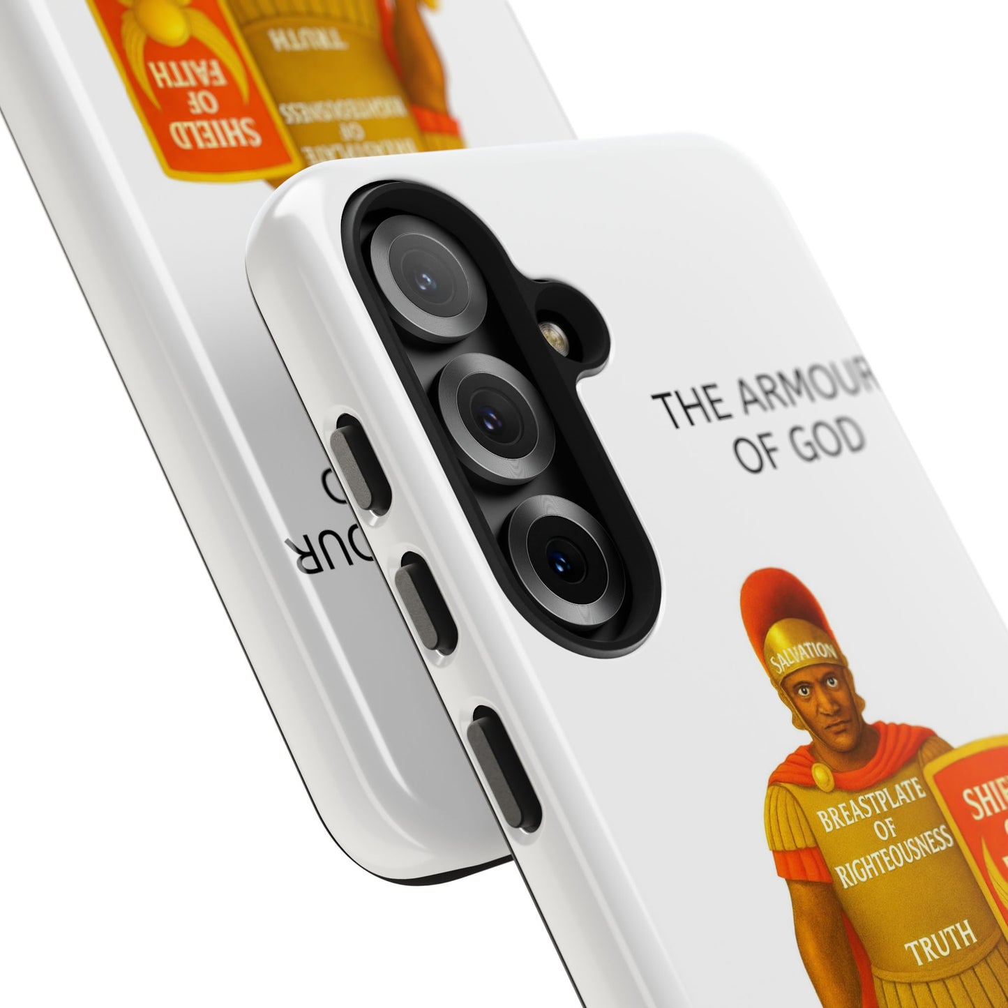 Tough Phone Case — 'The Armour of God' Christian Faith Phone Cover (Shield of Faith, Gospel of Peace)