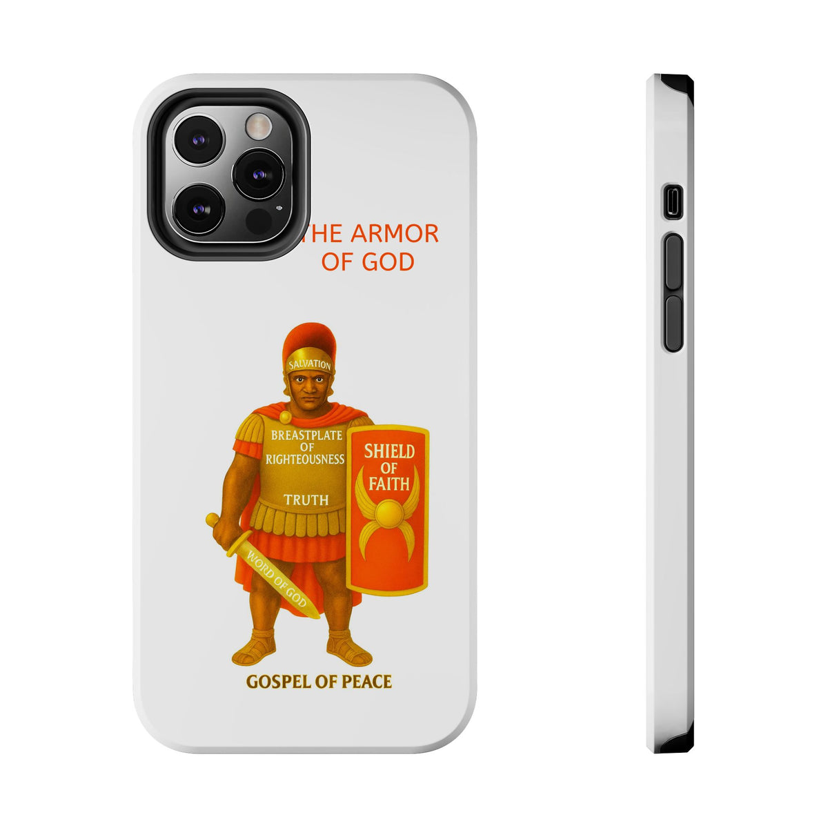 Tough Phone Case — 'The Armour of God' Christian Faith Phone Cover (Shield of Faith, Gospel of Peace)