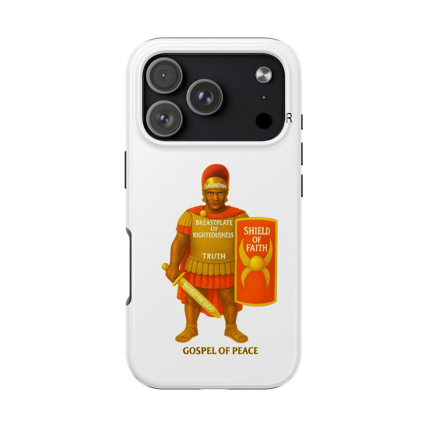 Tough Phone Case — 'The Armour of God' Christian Faith Phone Cover (Shield of Faith, Gospel of Peace)