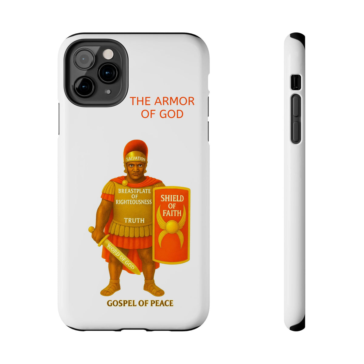 Tough Phone Case — 'The Armour of God' Christian Faith Phone Cover (Shield of Faith, Gospel of Peace)