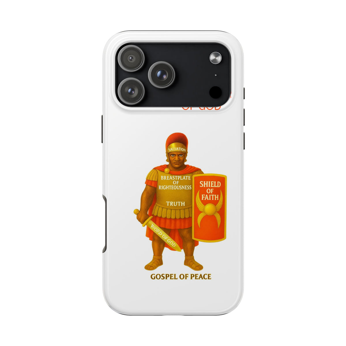 Tough Phone Case — 'The Armour of God' Christian Faith Phone Cover (Shield of Faith, Gospel of Peace)