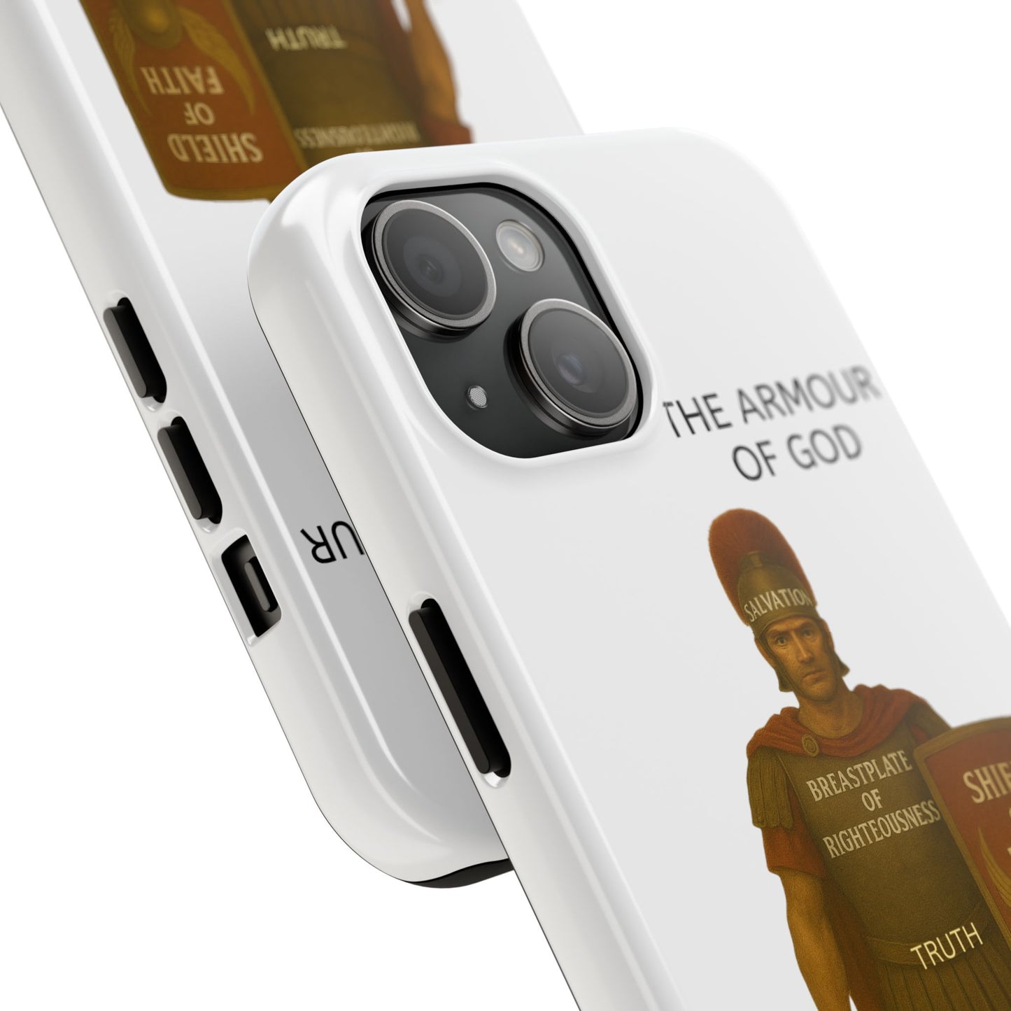 Tough Phone Case — 'The Armour of God' Christian Faith Phone Cover (Shield of Faith, Gospel of Peace)