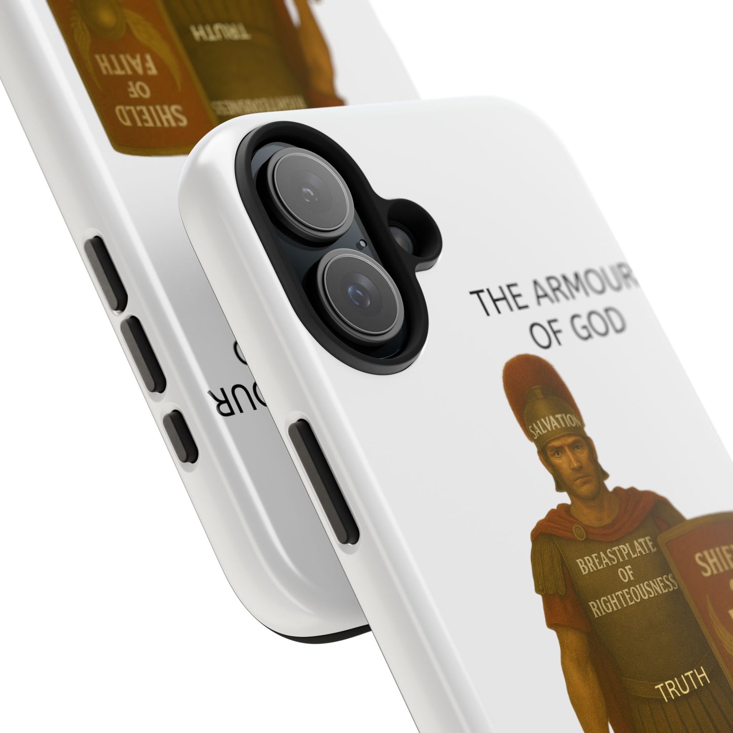 Tough Phone Case — 'The Armour of God' Christian Faith Phone Cover (Shield of Faith, Gospel of Peace)