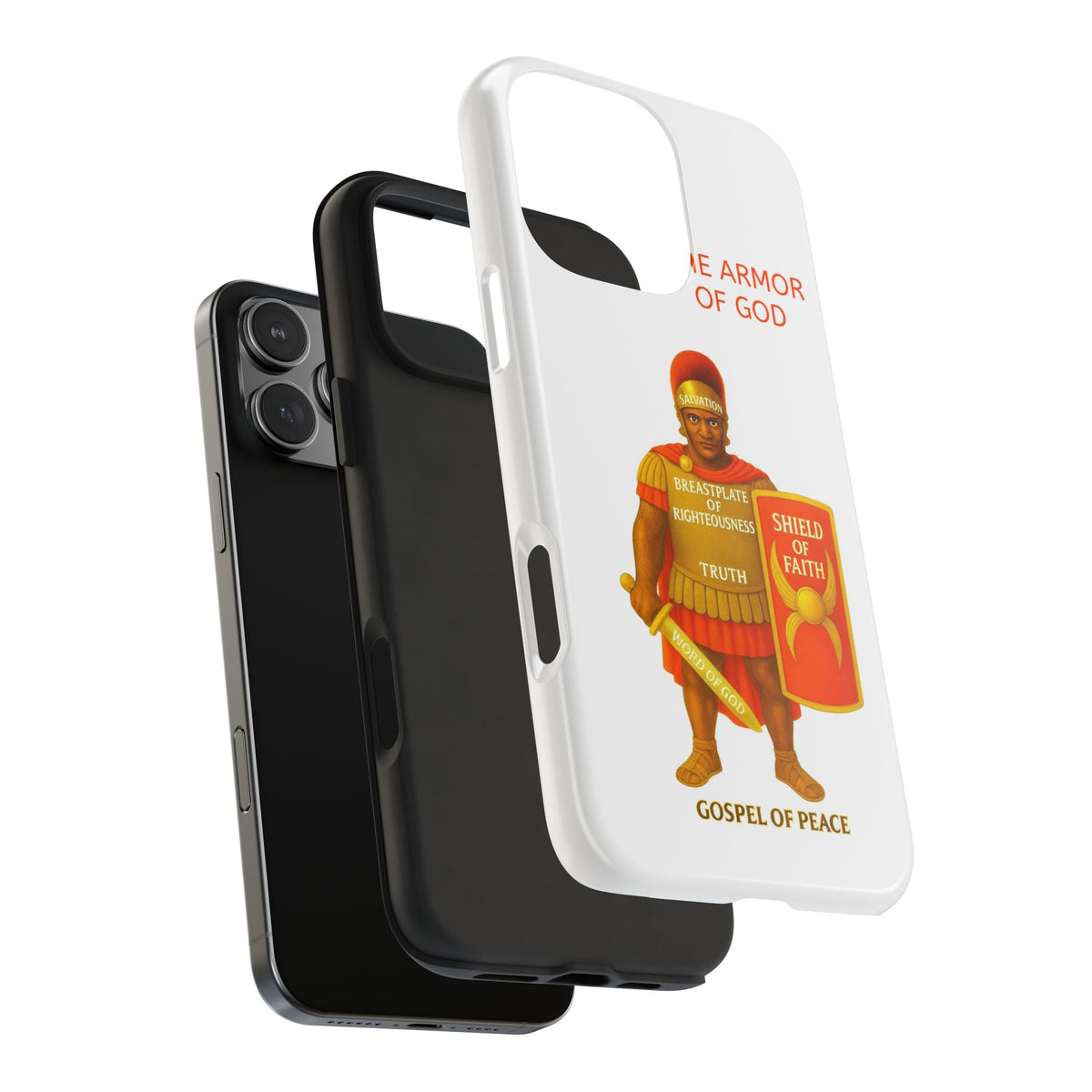 Tough Phone Case — 'The Armour of God' Christian Faith Phone Cover (Shield of Faith, Gospel of Peace)