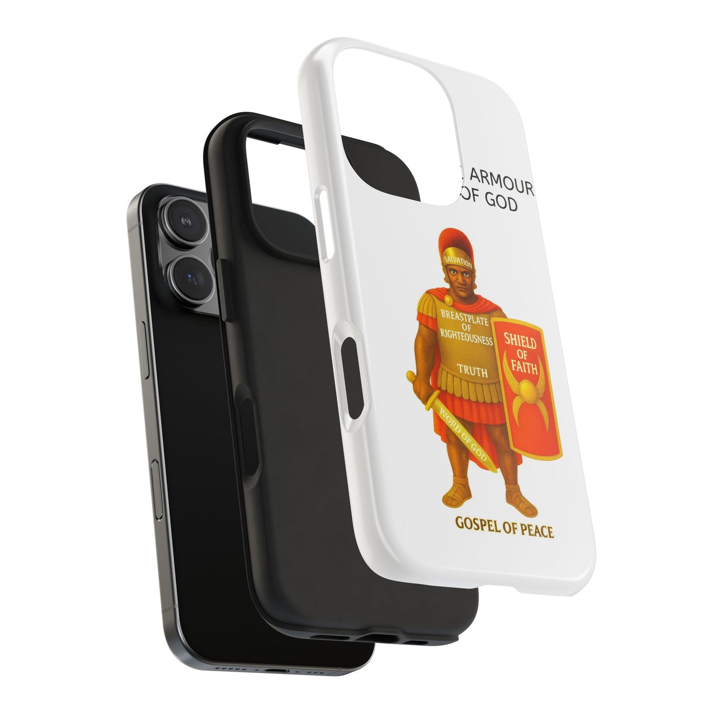 Tough Phone Case — 'The Armour of God' Christian Faith Phone Cover (Shield of Faith, Gospel of Peace)
