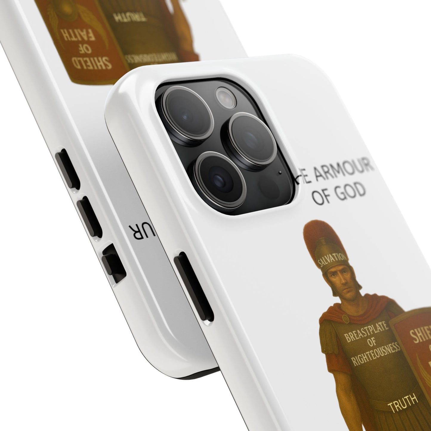 Tough Phone Case — 'The Armour of God' Christian Faith Phone Cover (Shield of Faith, Gospel of Peace)