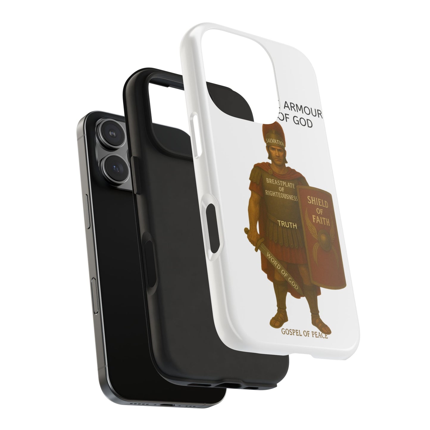 Tough Phone Case — 'The Armour of God' Christian Faith Phone Cover (Shield of Faith, Gospel of Peace)
