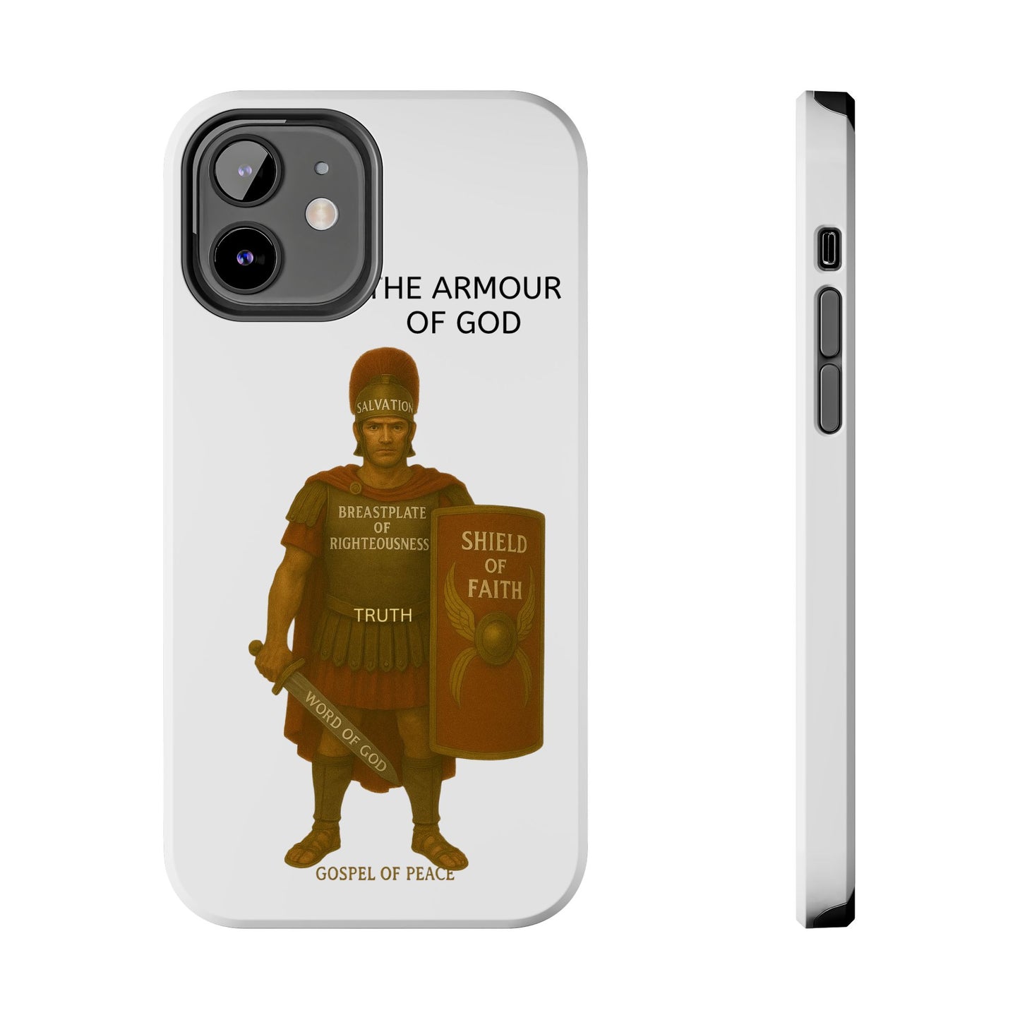 Tough Phone Case — 'The Armour of God' Christian Faith Phone Cover (Shield of Faith, Gospel of Peace)