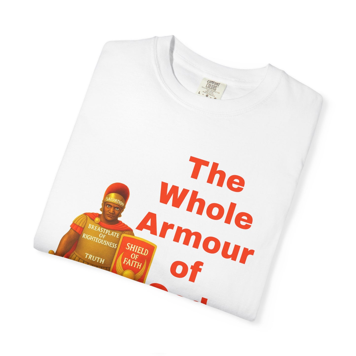 Roman Legionnaire Graphic T-Shirt — "Shield of Faith" Vintage Soldier Tee