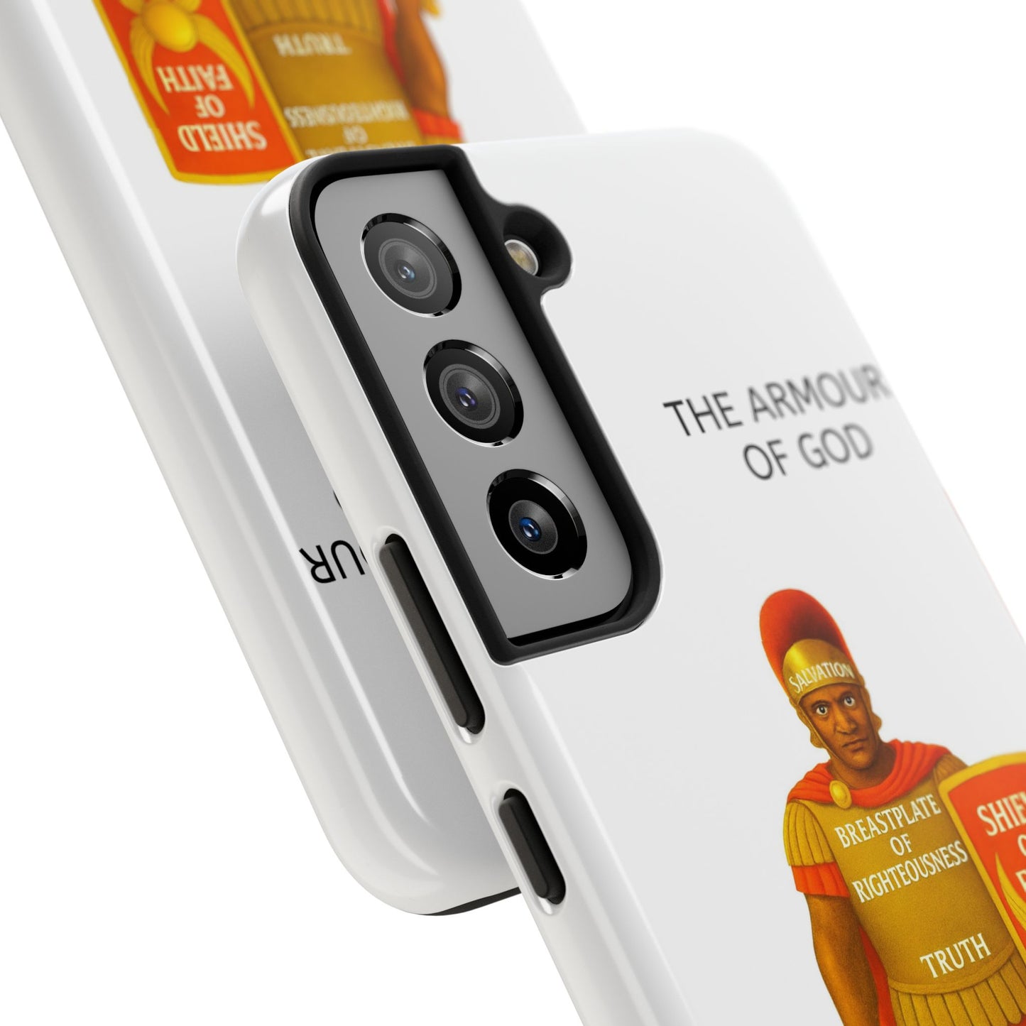 Tough Phone Case — 'The Armour of God' Christian Faith Phone Cover (Shield of Faith, Gospel of Peace)