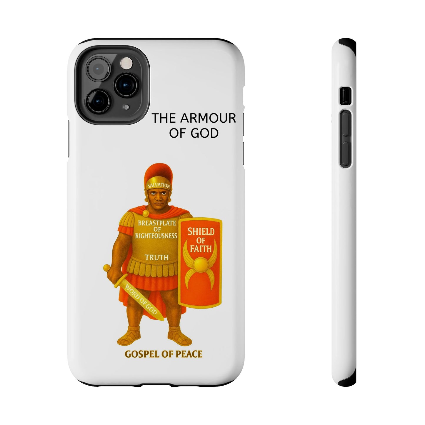 Tough Phone Case — 'The Armour of God' Christian Faith Phone Cover (Shield of Faith, Gospel of Peace)