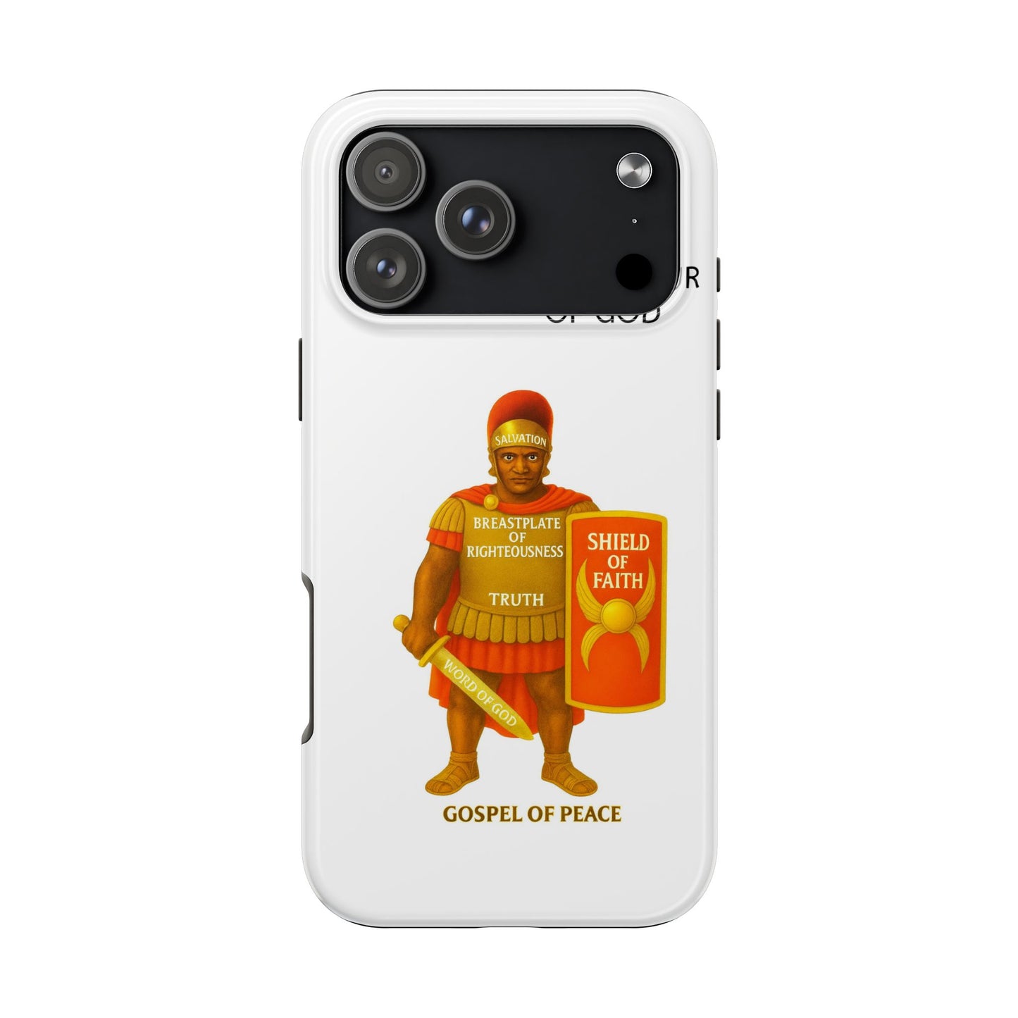 Tough Phone Case — 'The Armour of God' Christian Faith Phone Cover (Shield of Faith, Gospel of Peace)