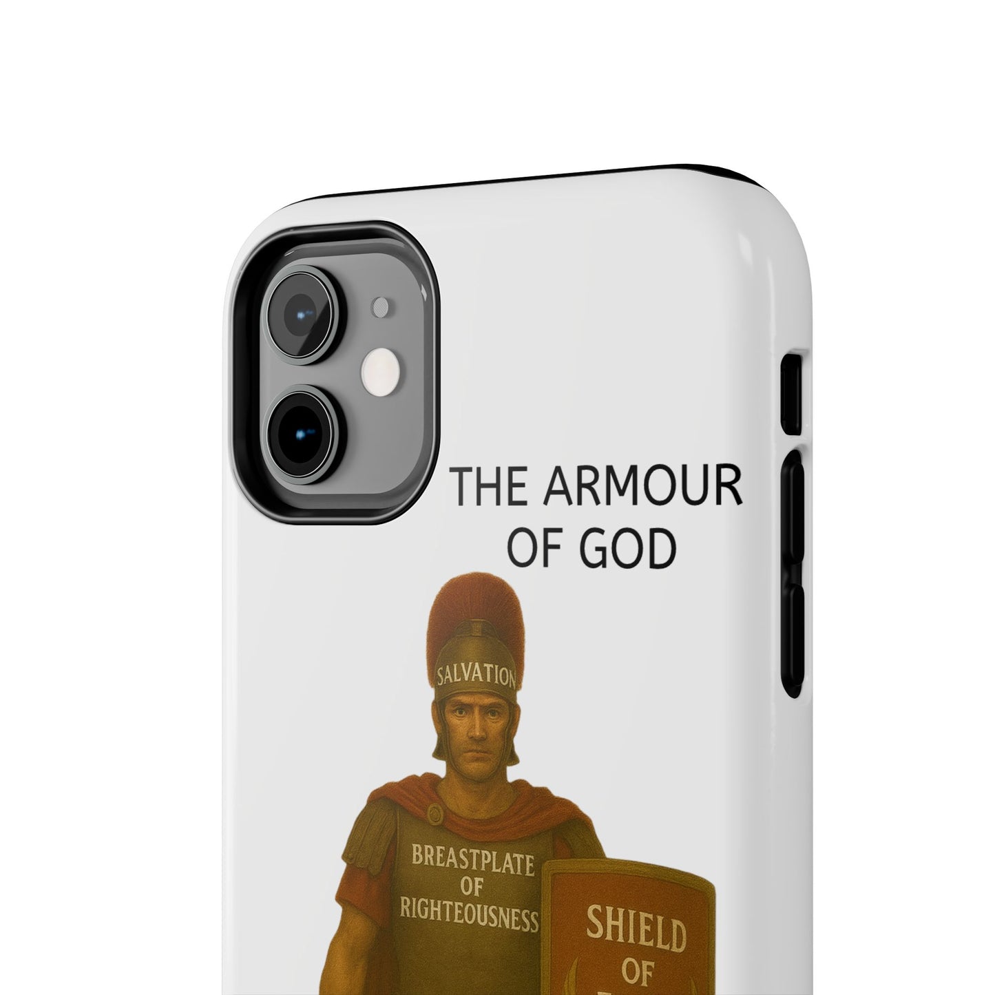 Tough Phone Case — 'The Armour of God' Christian Faith Phone Cover (Shield of Faith, Gospel of Peace)